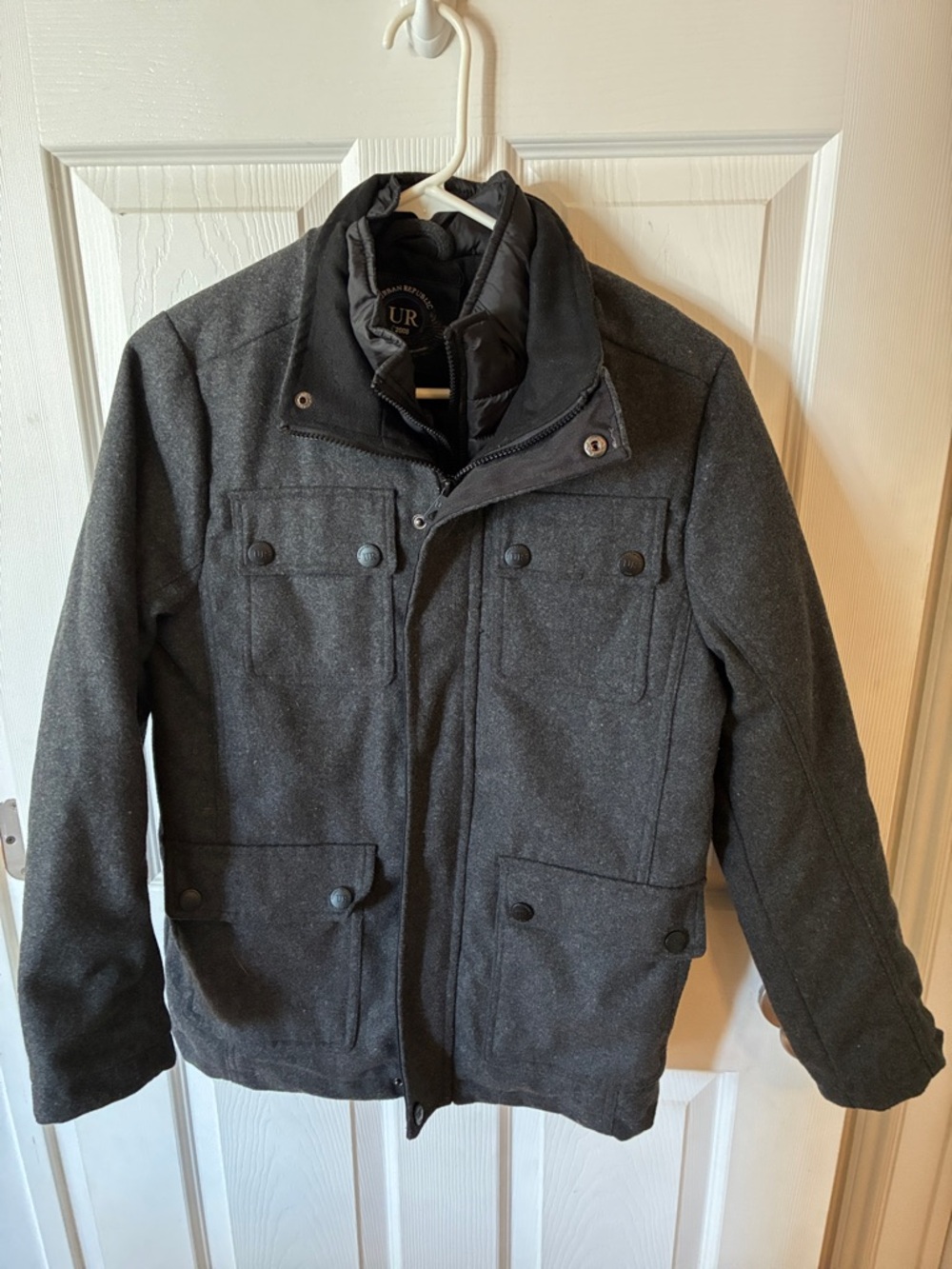 Urban Republic Charcoal Gray Kids Pea Coat
